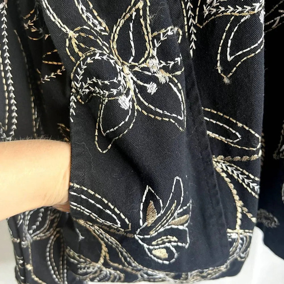 Studio Works Embroidered Floral Blazer Jacket Size Large - Picture 5 of 12